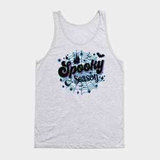 Spooky Season Neon Spiderweb Tank Top